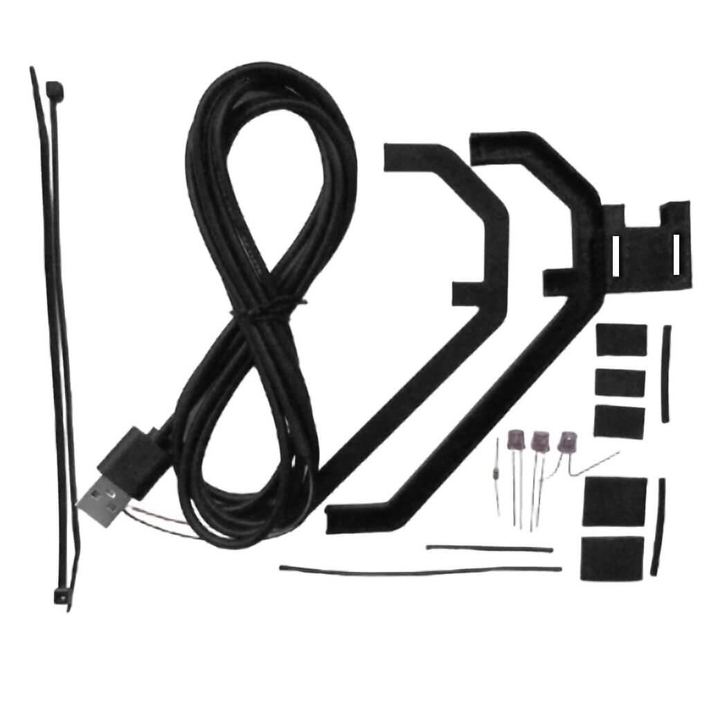 A complete DIY kit for building a USB infrared gaming head tracker.