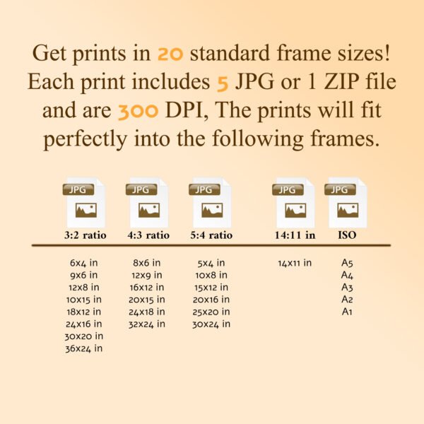 landscape print size